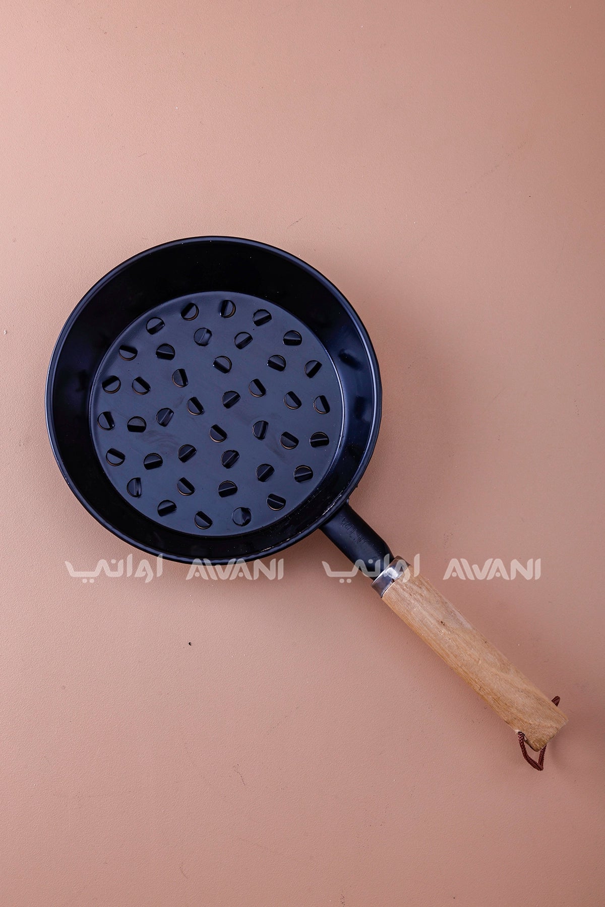 Iron Roasting Pan with Wooden Handle