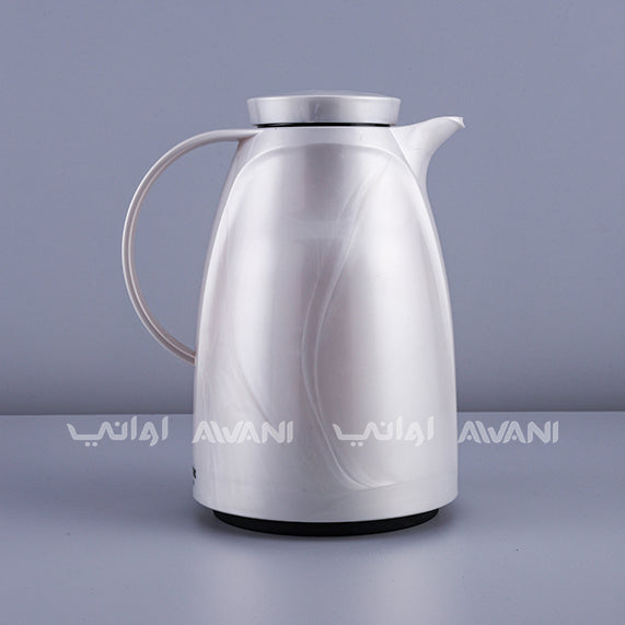Elegant Pearl White Thermal Flask – 1 Liter