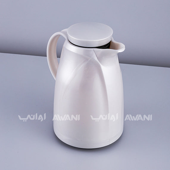 Elegant Pearl White Thermal Flask – 1 Liter