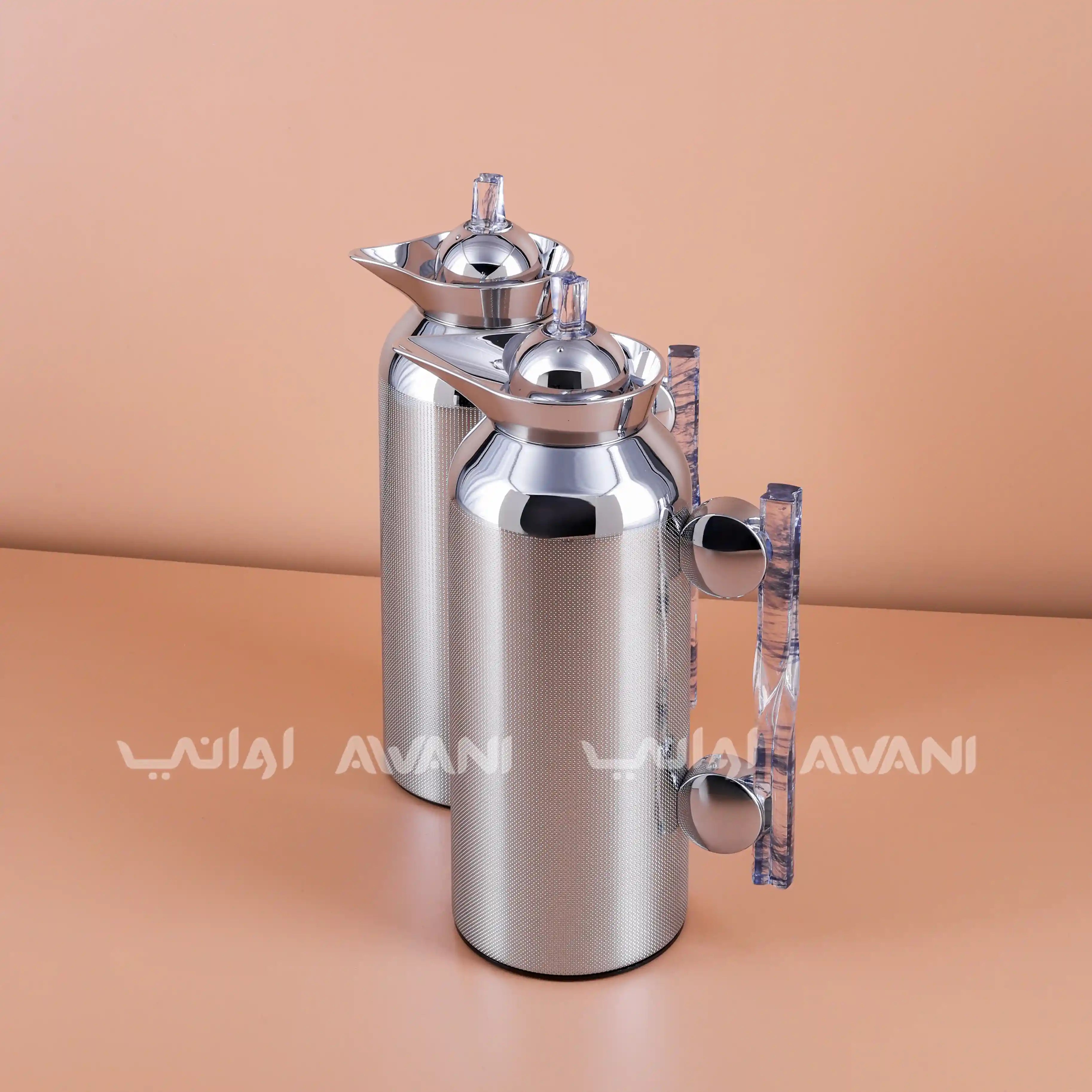 Stainless Steel Flask Set – Silver Color 1 L