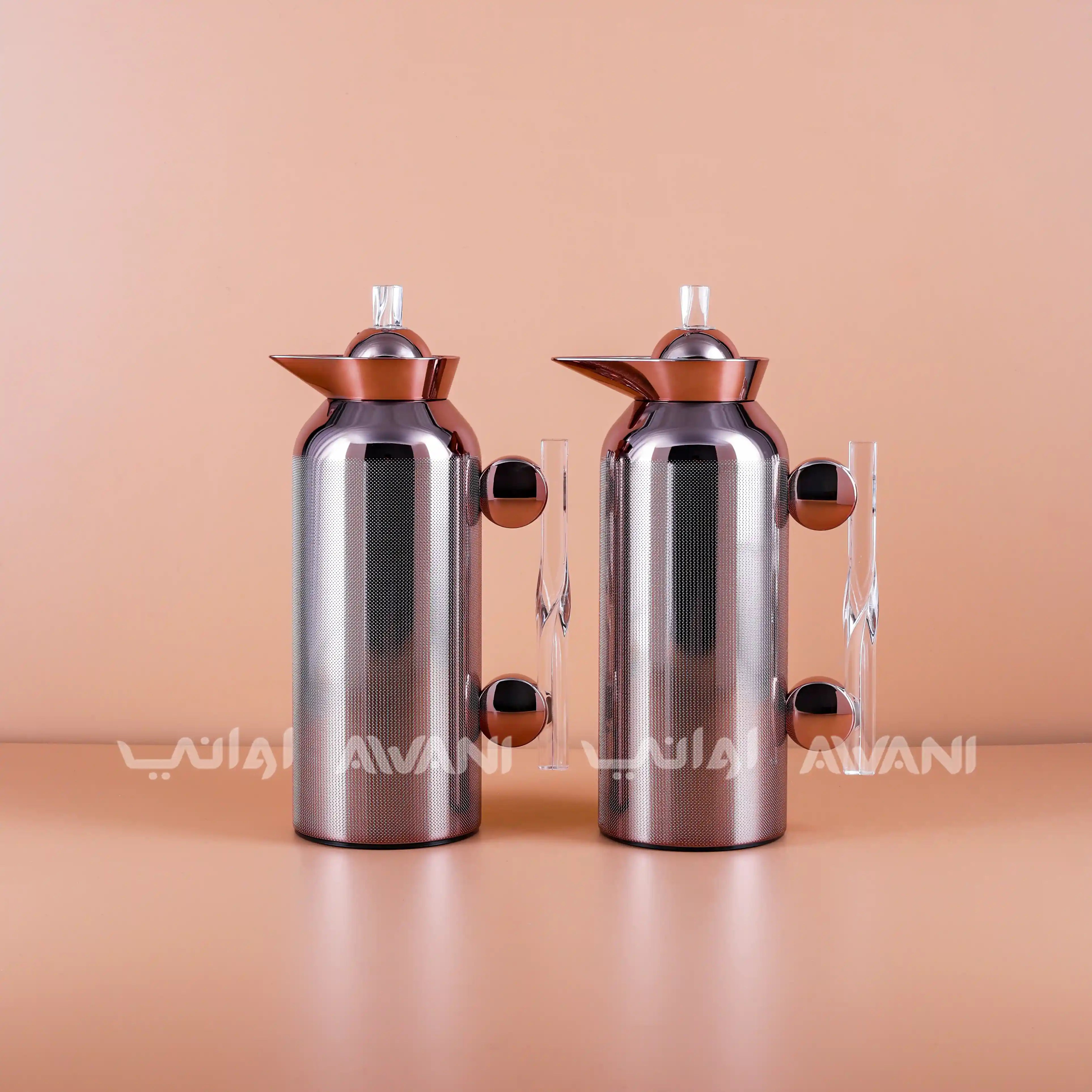 Stainless Steel Flask Set – Brown Color 1 L
