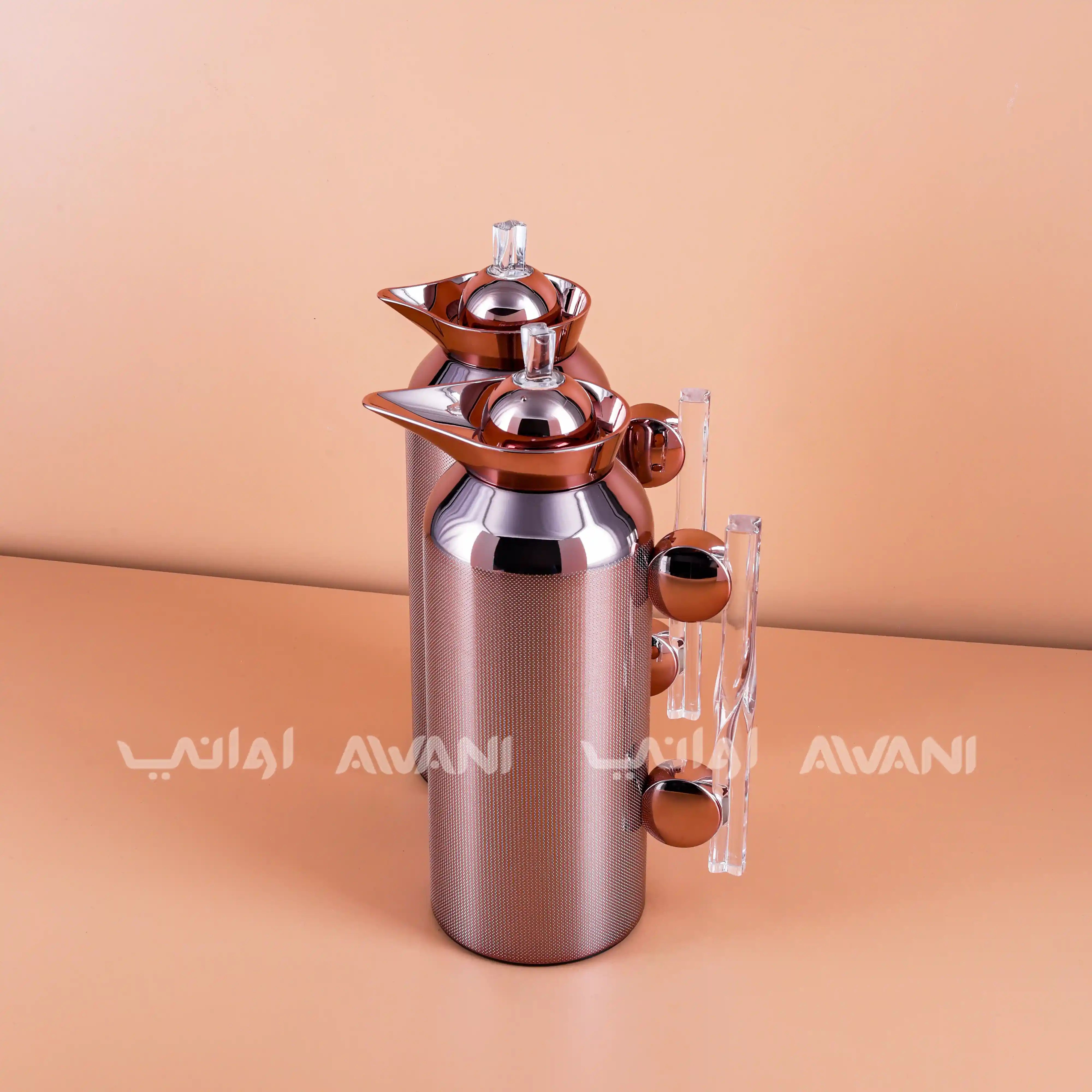 Stainless Steel Flask Set – Brown Color 1 L