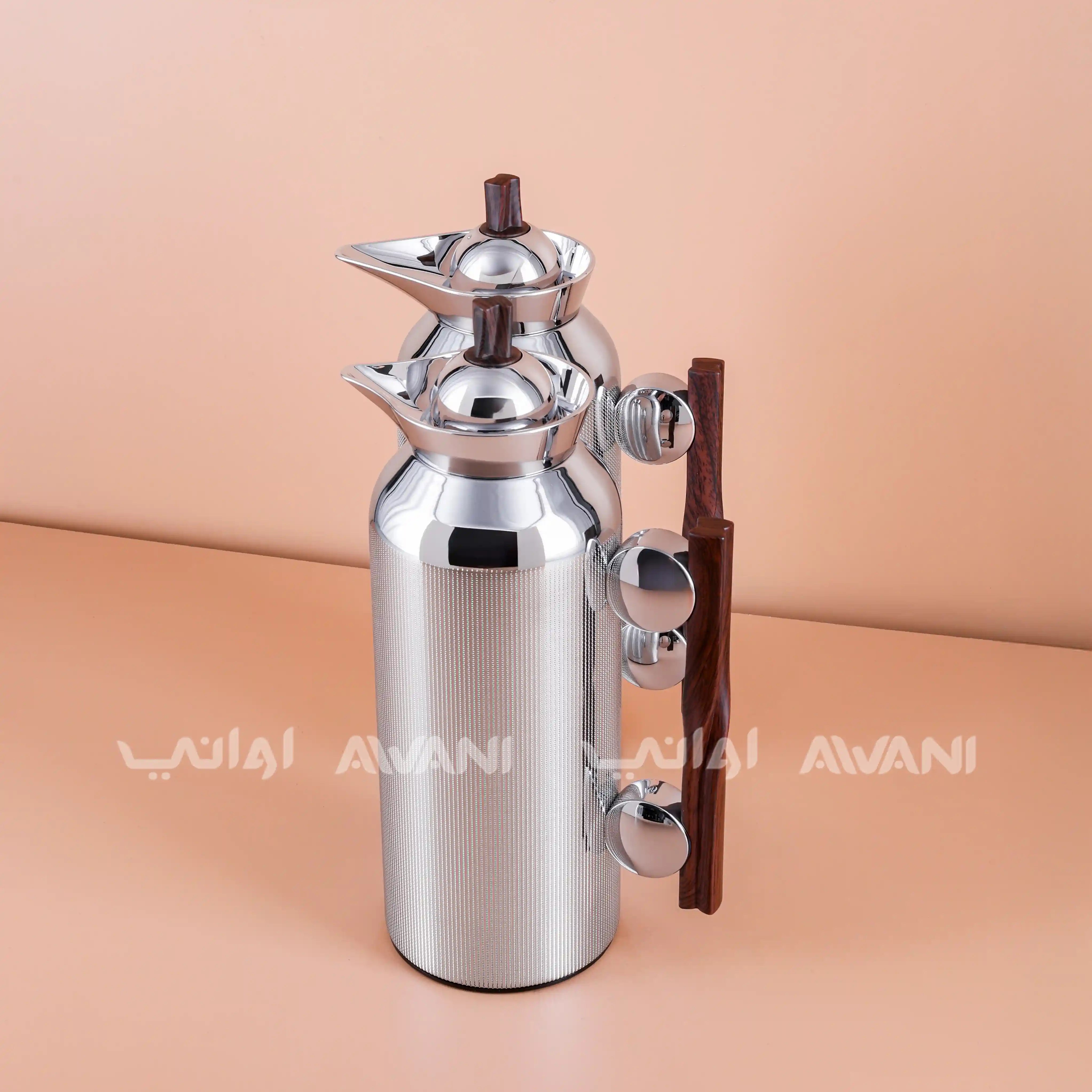 Stainless Steel Flask Set – Silver Color 1 L