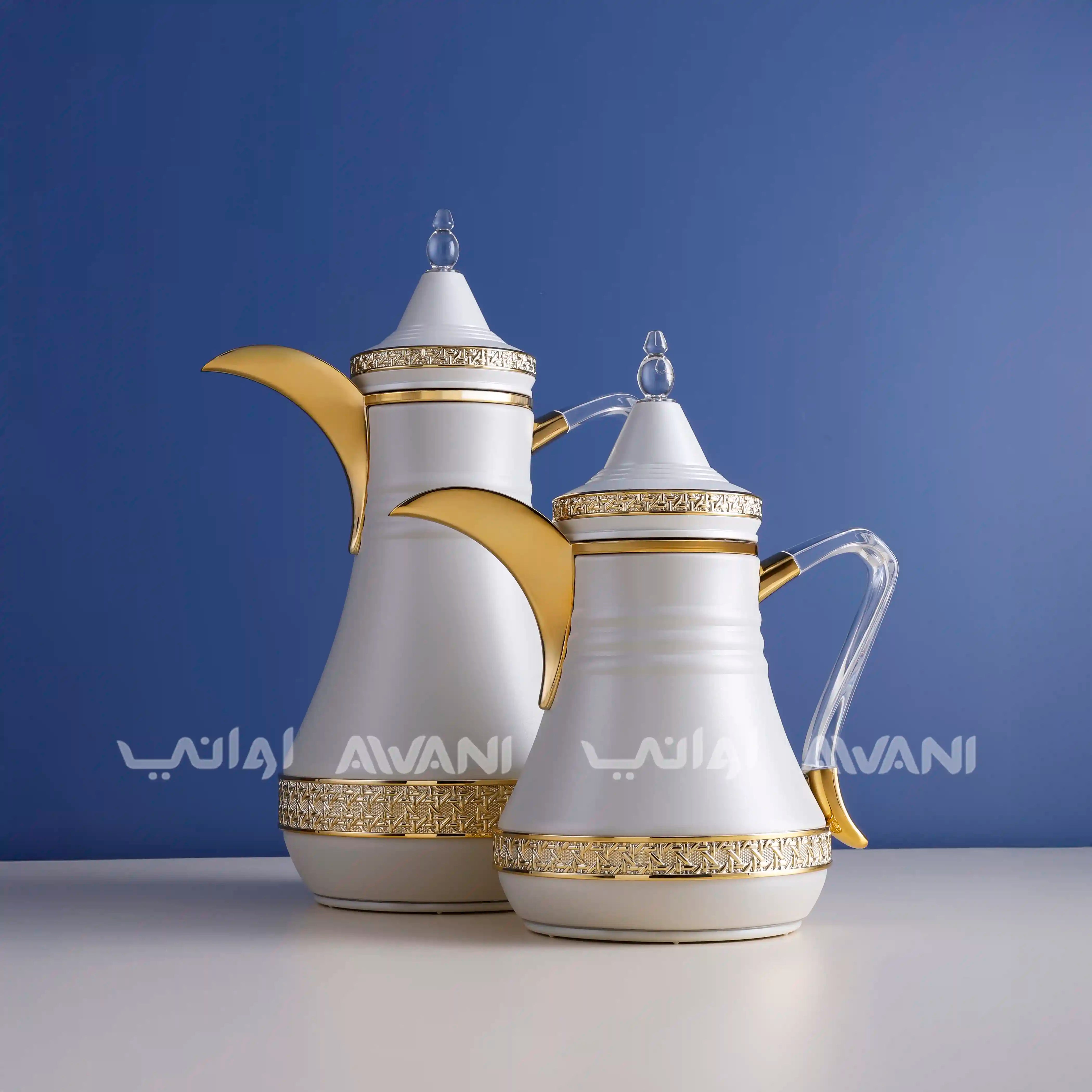 Dallah Set – 2 Pcs (0.35 ML + 1 L)  Sandal+ Gold