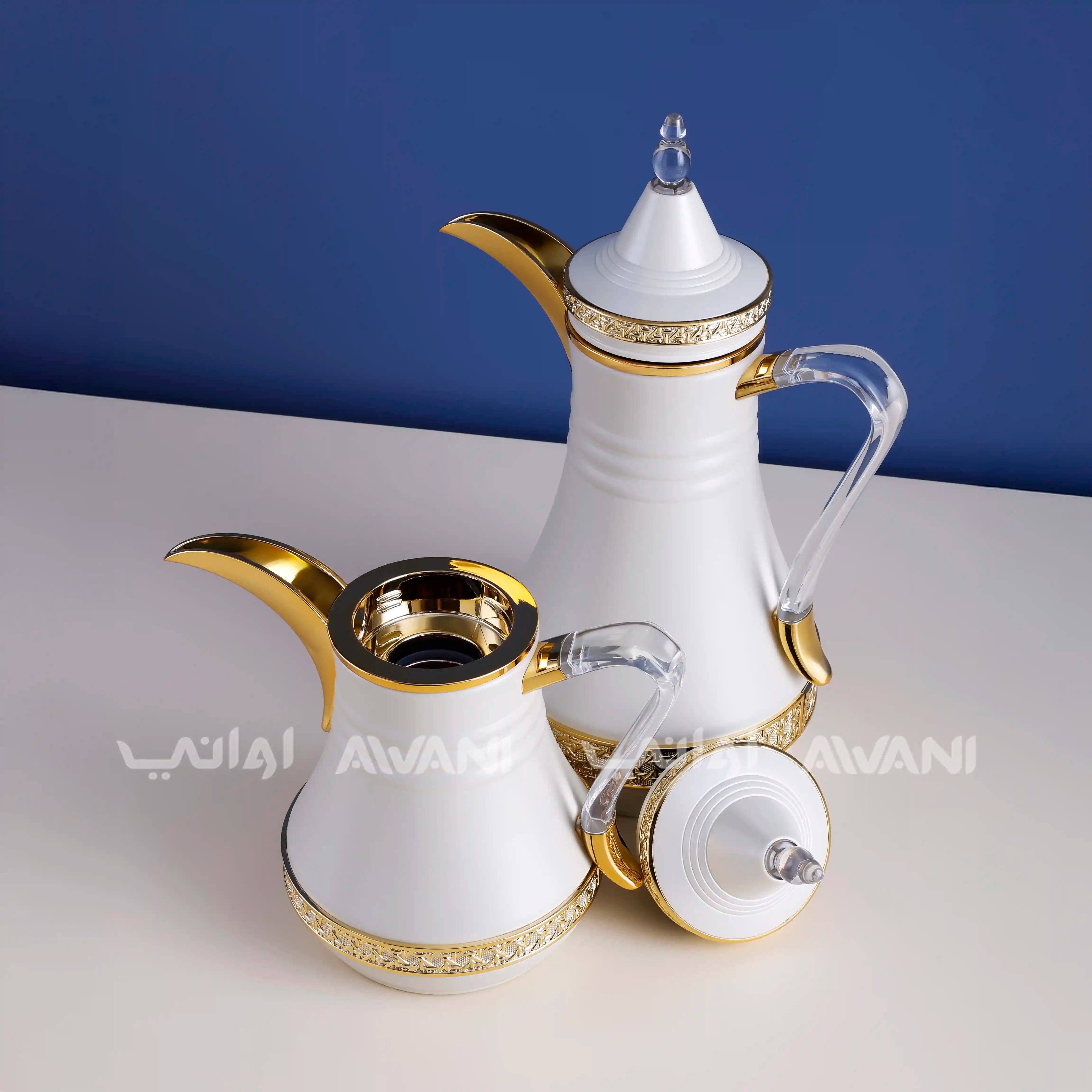 Dallah Set – 2 Pcs (0.35 ML + 1 L)  Sandal+ Gold