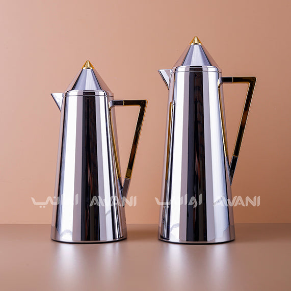 Flask Stainless Steel Silver and Gold