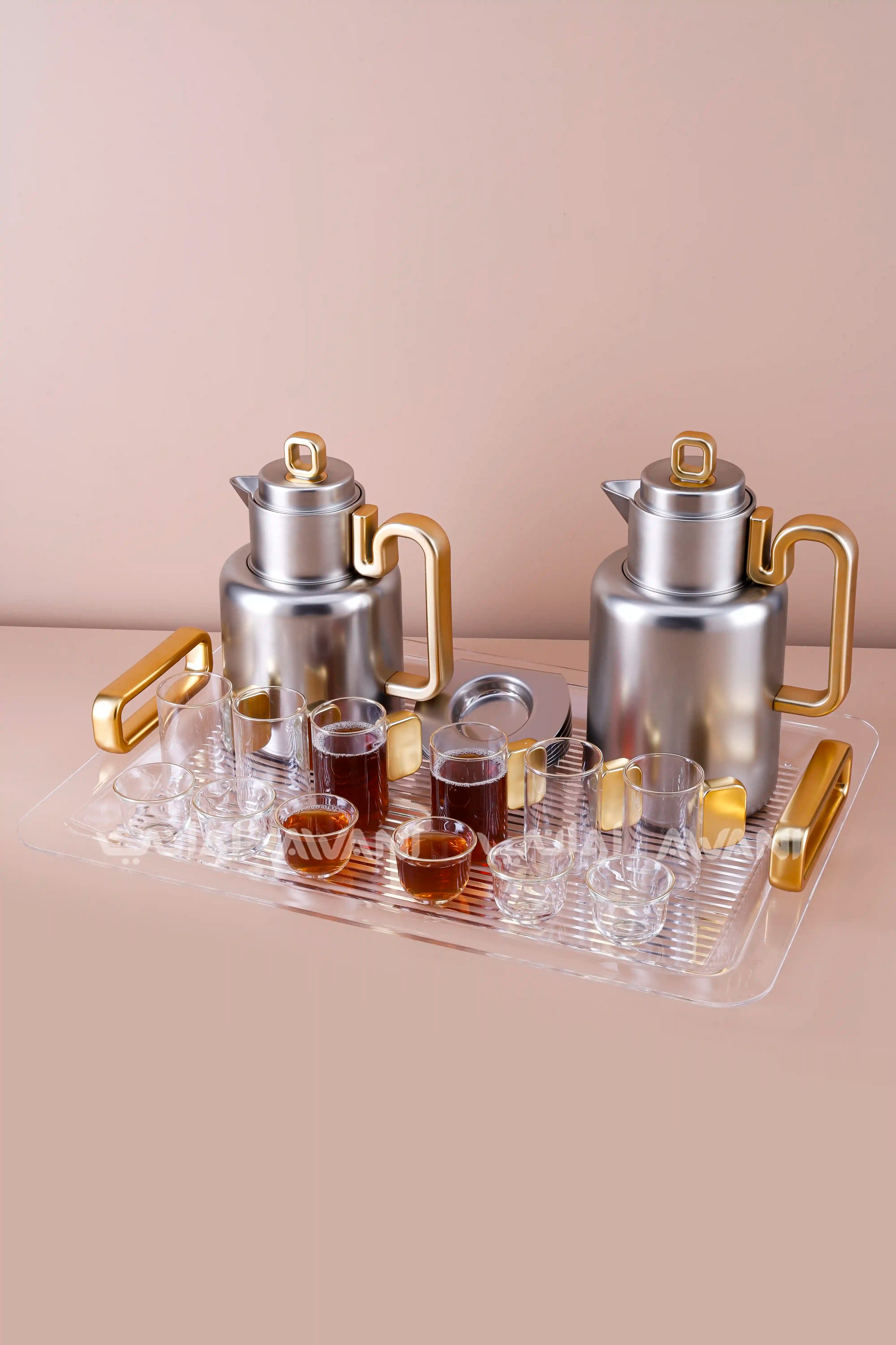 0.5 liter & 1 liter matt  Silver & gold