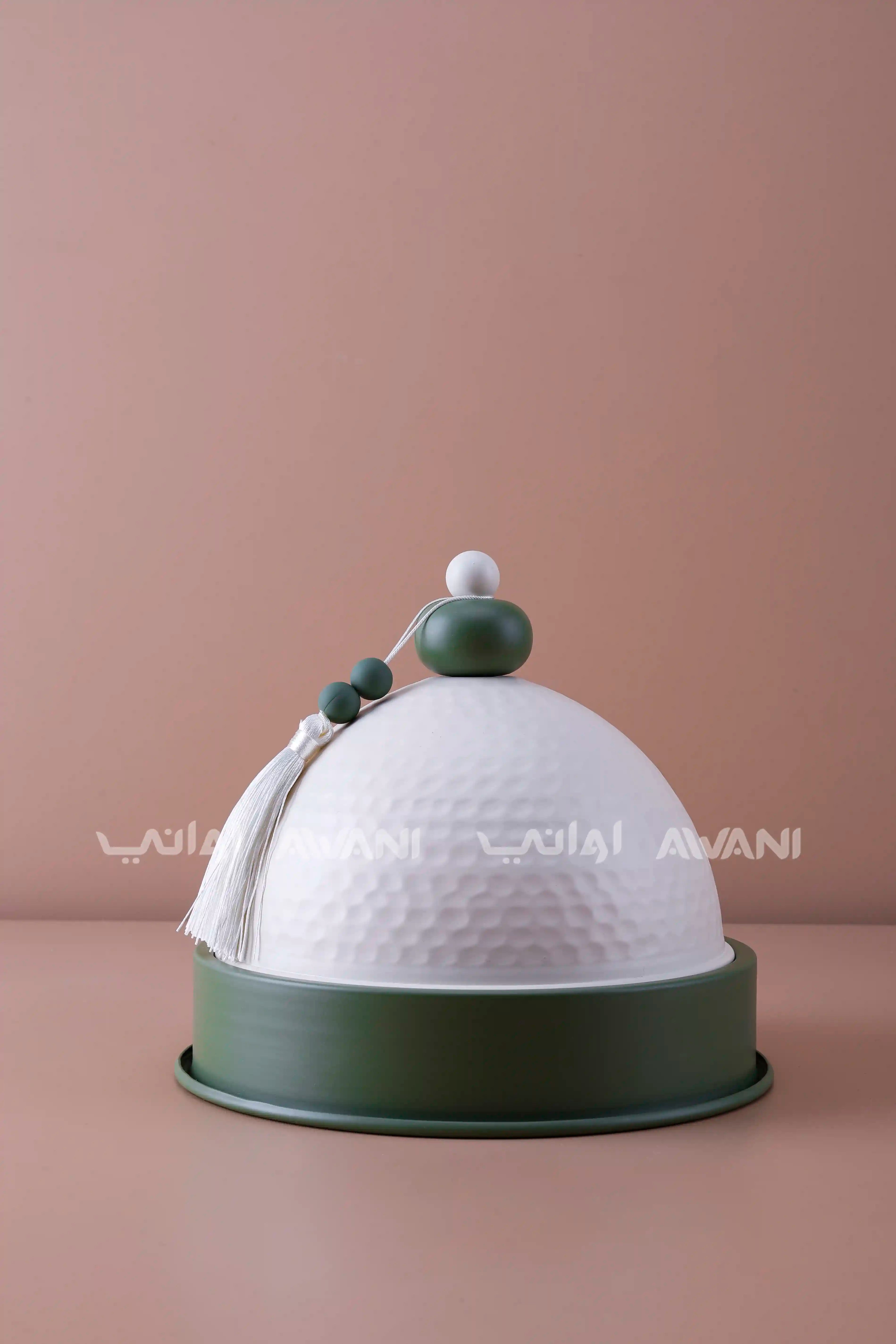 Dates Bowl Dome Dessert with Green Base