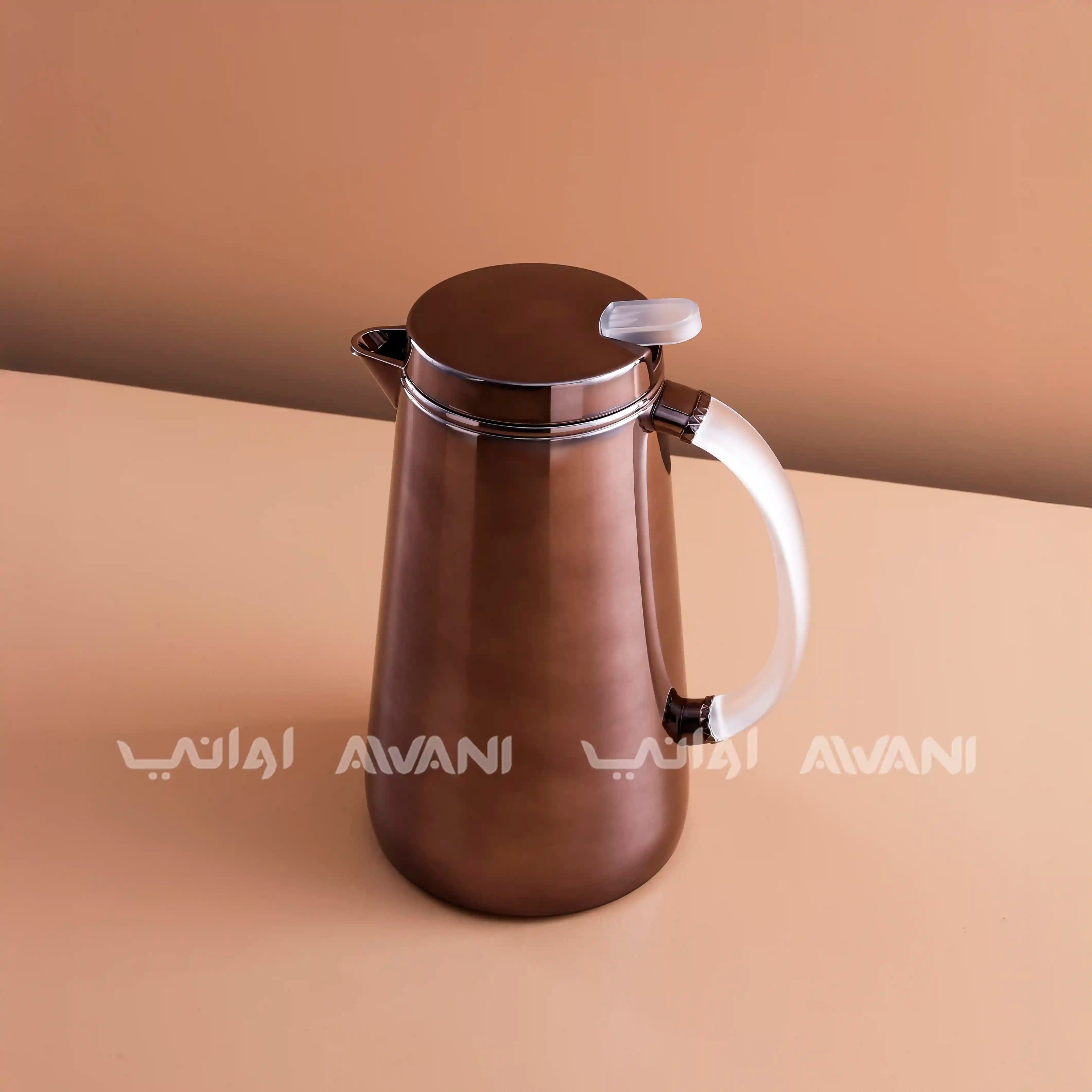 Brown  Flask – 0.7ML | Hot & Cold with Clear Handle