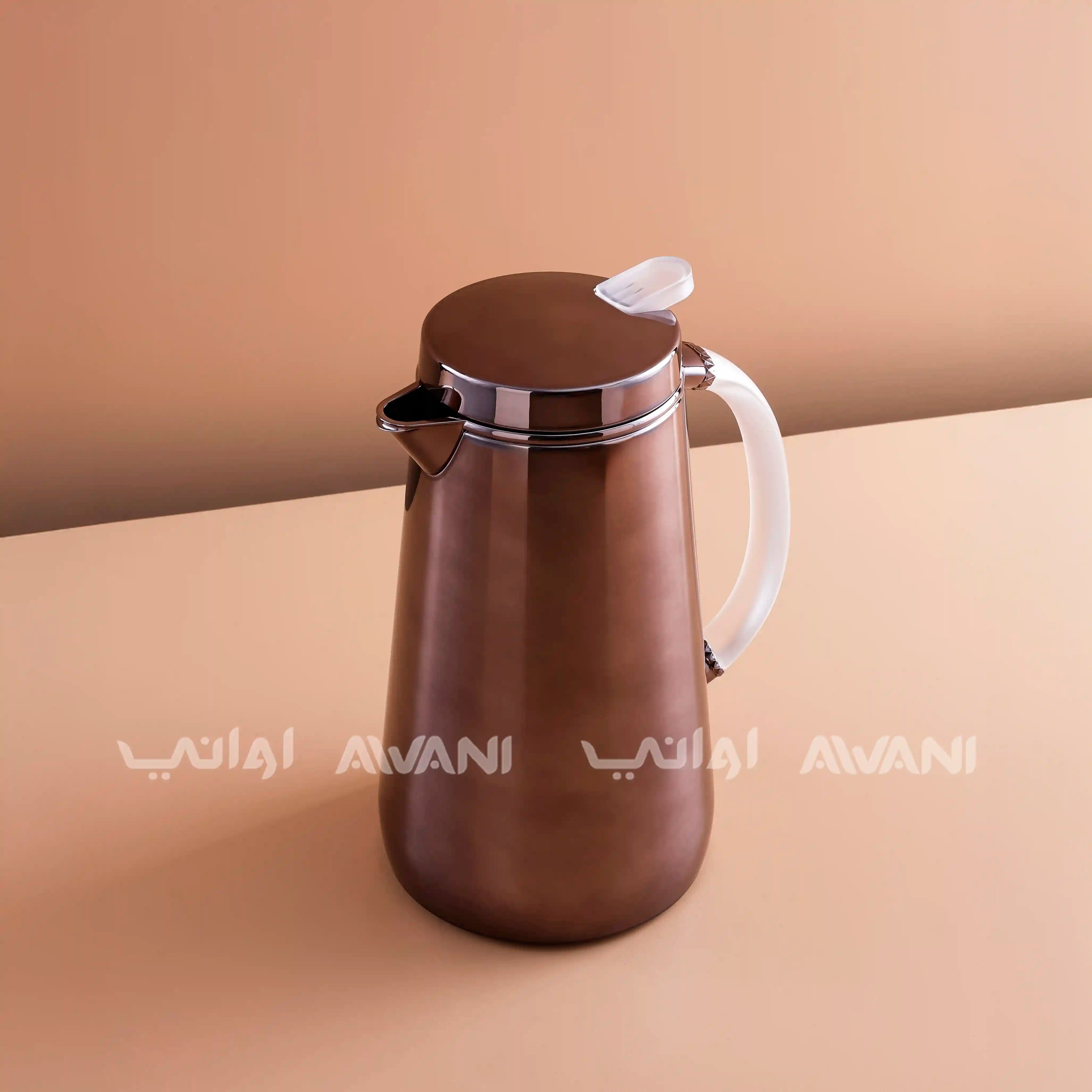 Brown  Flask – 0.7ML | Hot & Cold with Clear Handle