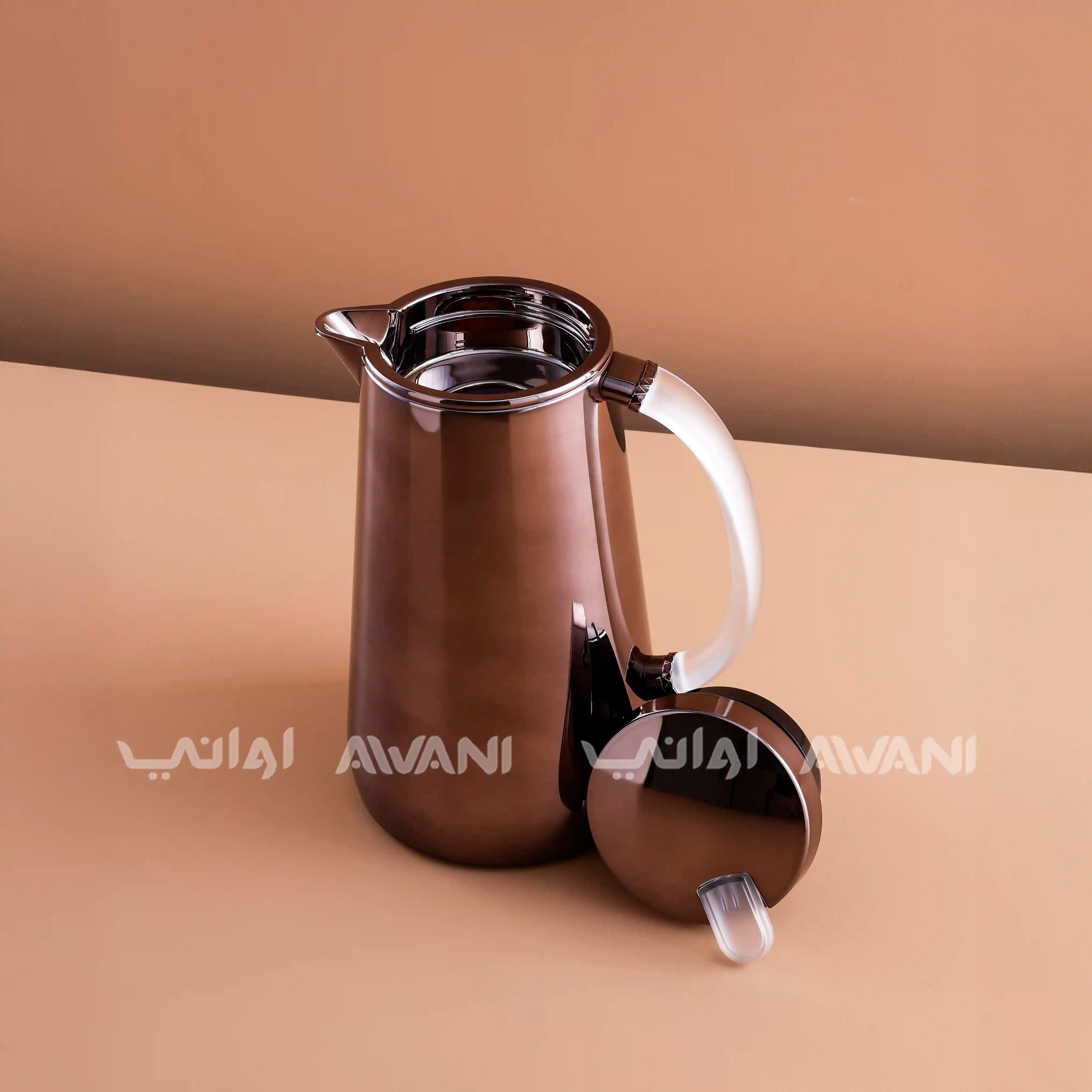 Brown  Flask – 0.7ML | Hot & Cold with Clear Handle