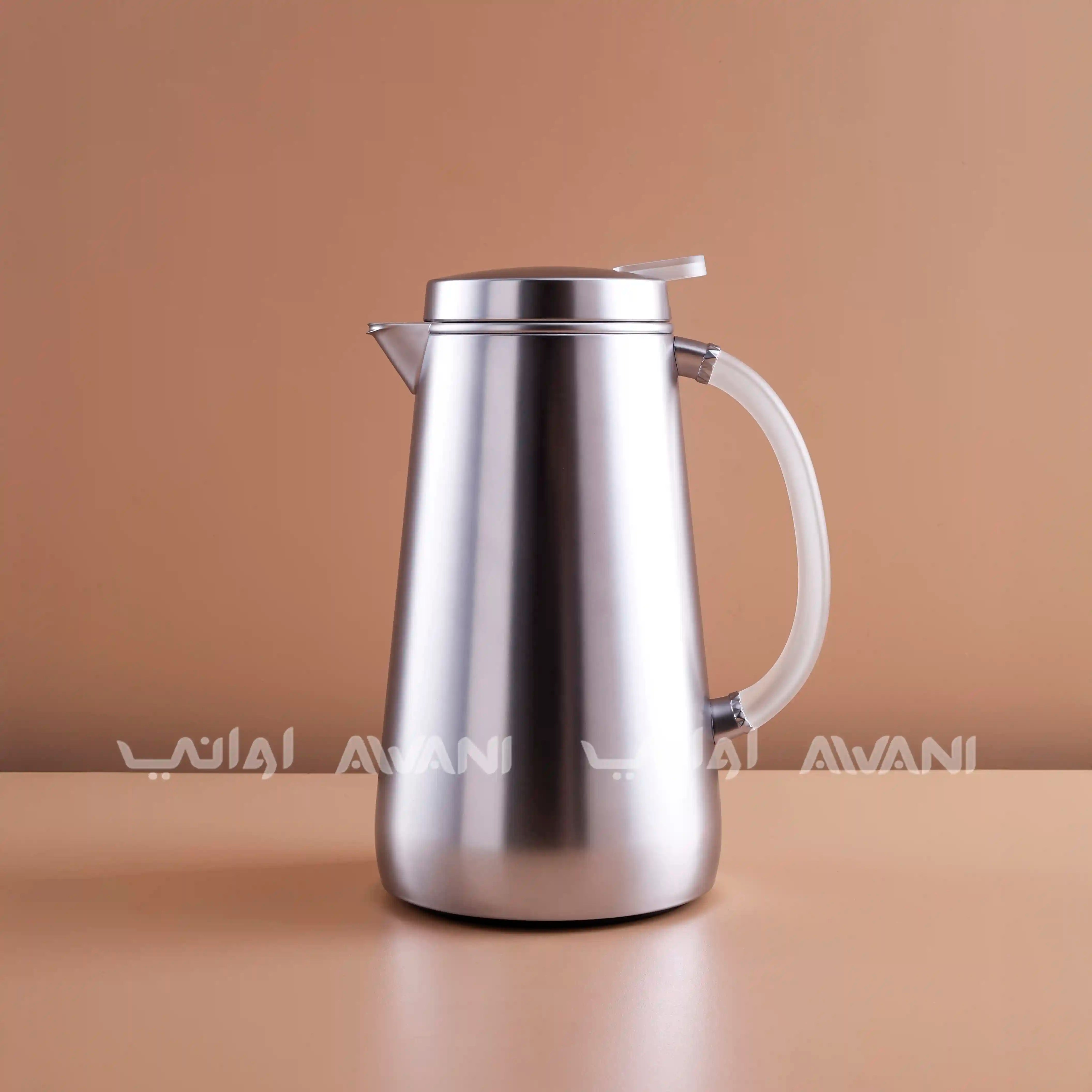Matte Silver Flask – 0.7ML | Hot & Cold with Clear Handle