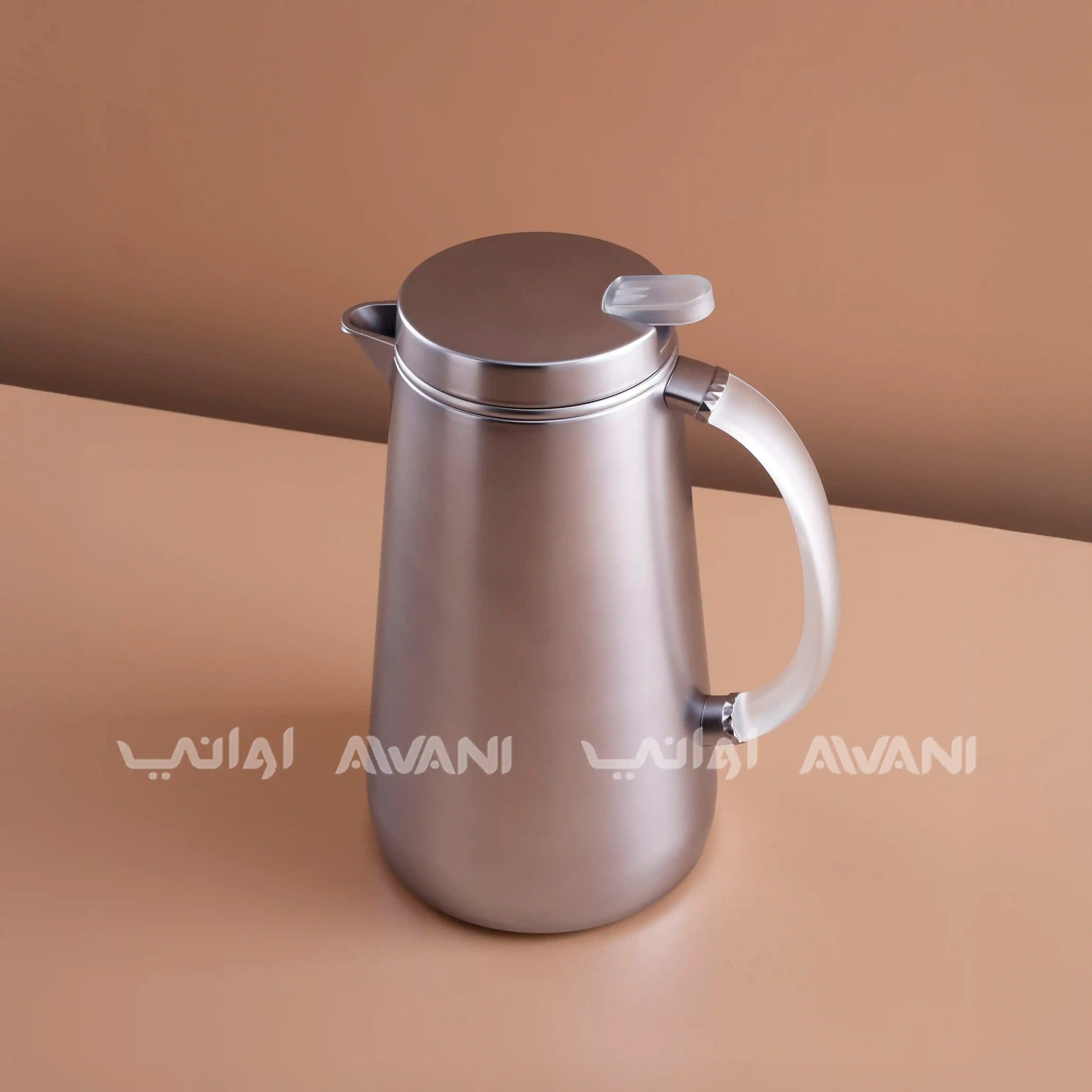 Matte Silver Flask – 0.7ML | Hot & Cold with Clear Handle