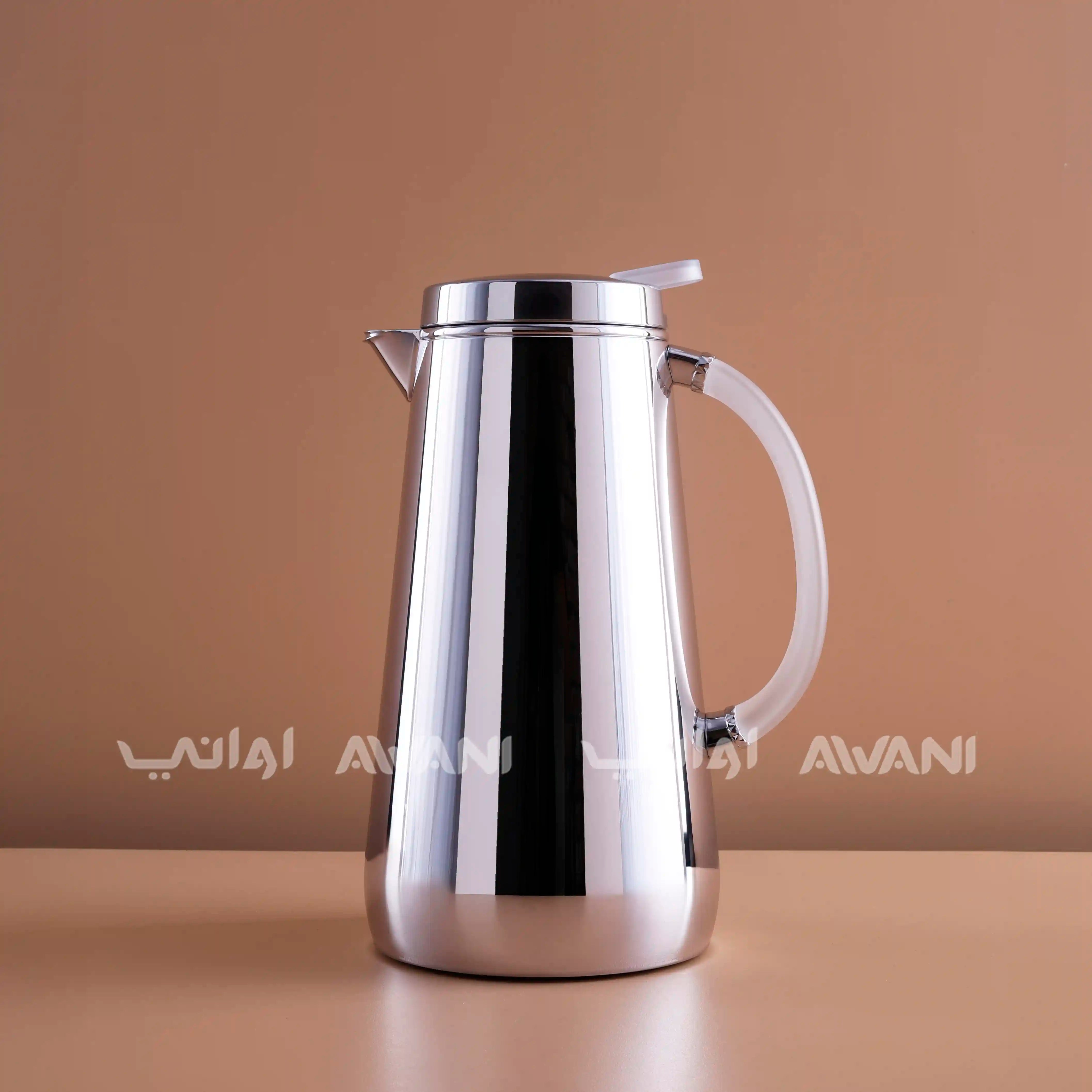 Silver Flask – 1L | Hot & Cold with Clear Handle