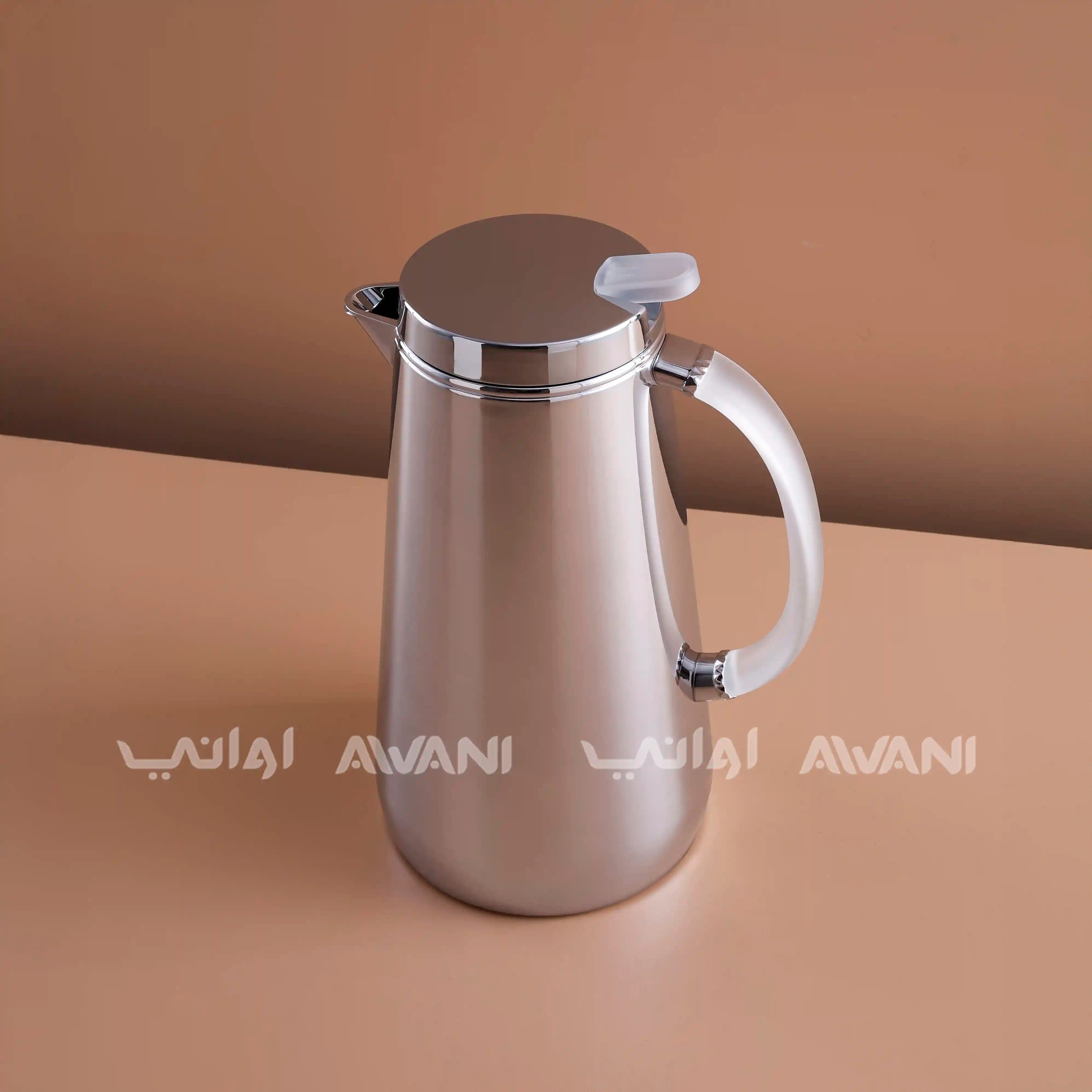 Silver Flask – 1L | Hot & Cold with Clear Handle
