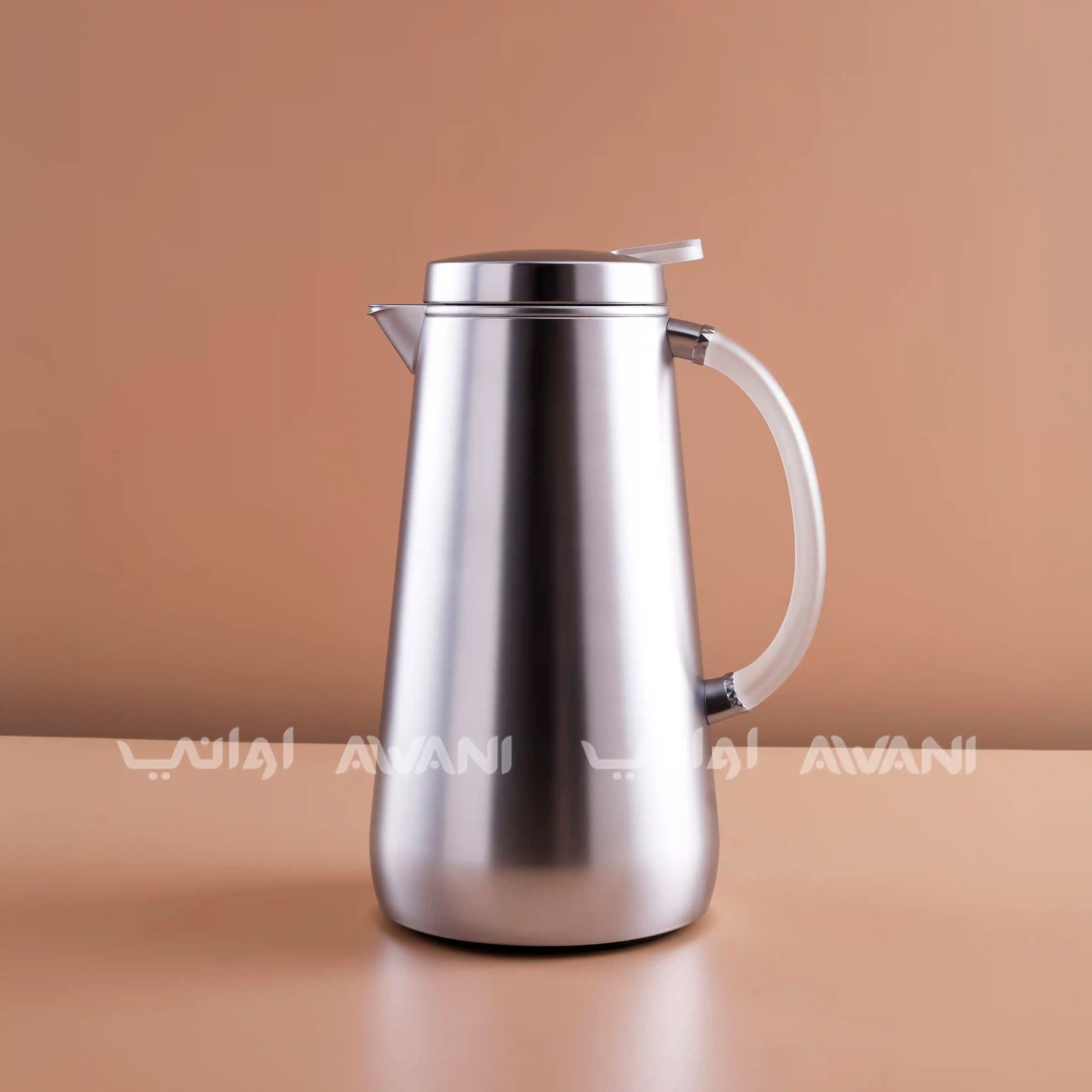 Silver Flask – 1L | Hot & Cold with Clear Handle