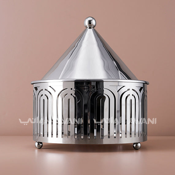 Stainless Steel Food Warmer | Server with Dome Lid – Silver Finish - 3 L