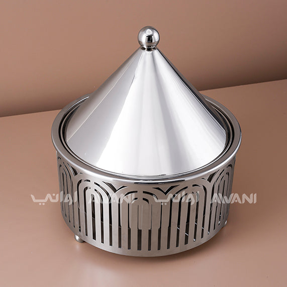 Stainless Steel Food Warmer | Server with Dome Lid – Silver Finish - 3 L