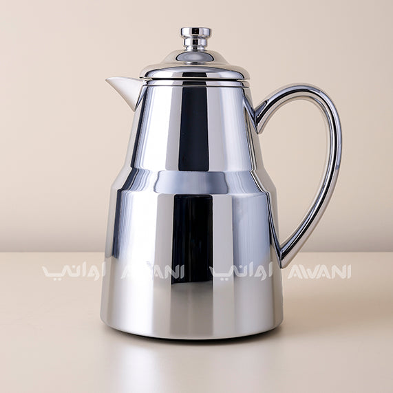 Luxury Stainless Steel Arabic Coffee Dallah with Silver – 0.650 ML