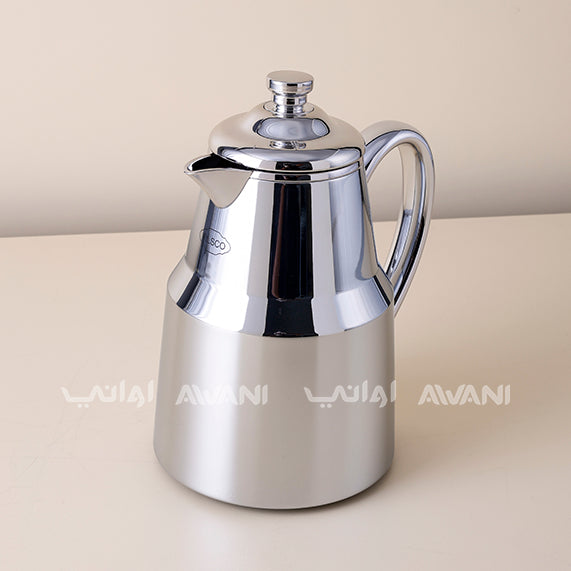 Luxury Stainless Steel Arabic Coffee Dallah with Silver – 0.650 ML