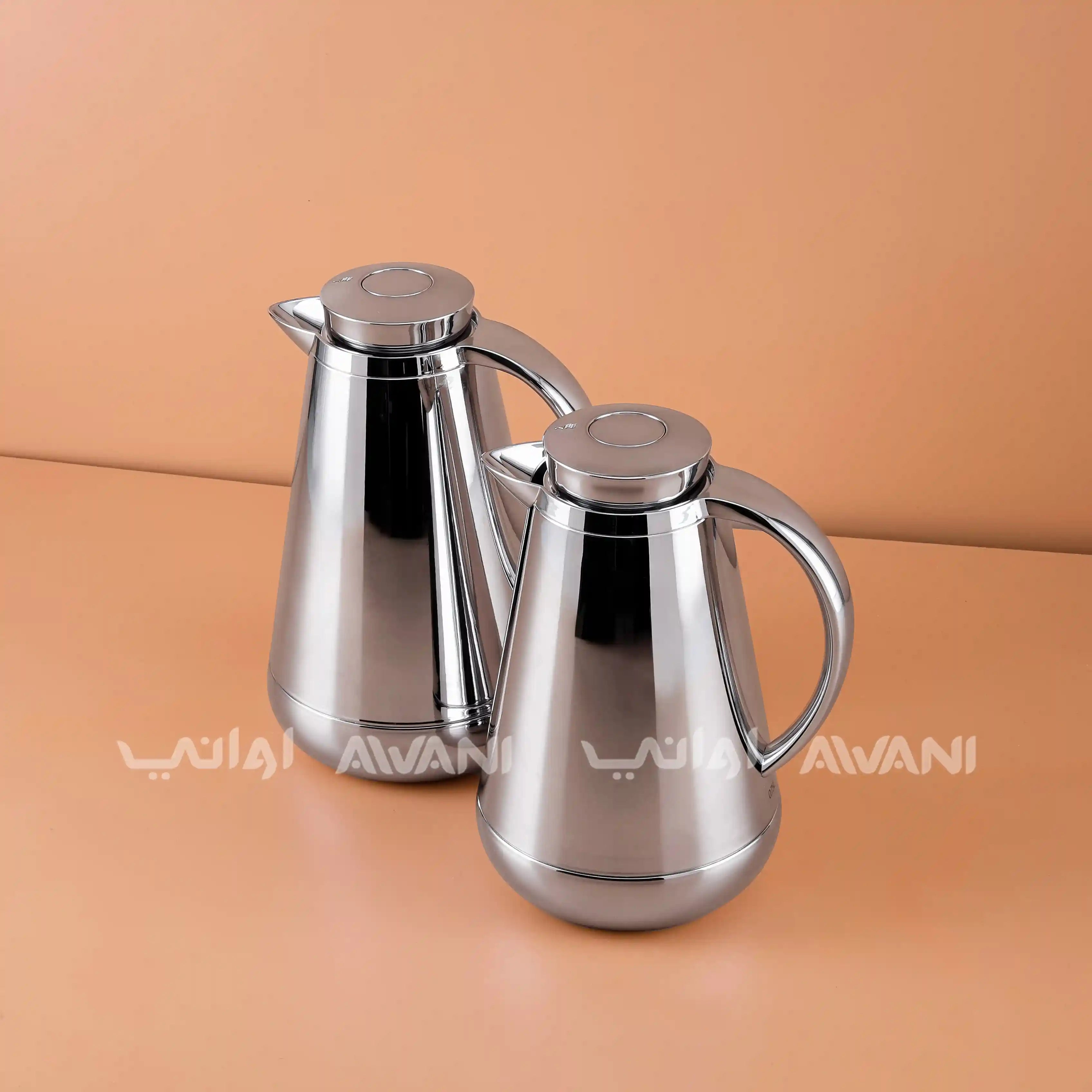 Stainless Steel Thermal Flask | 1L & 0.75L |  Silver