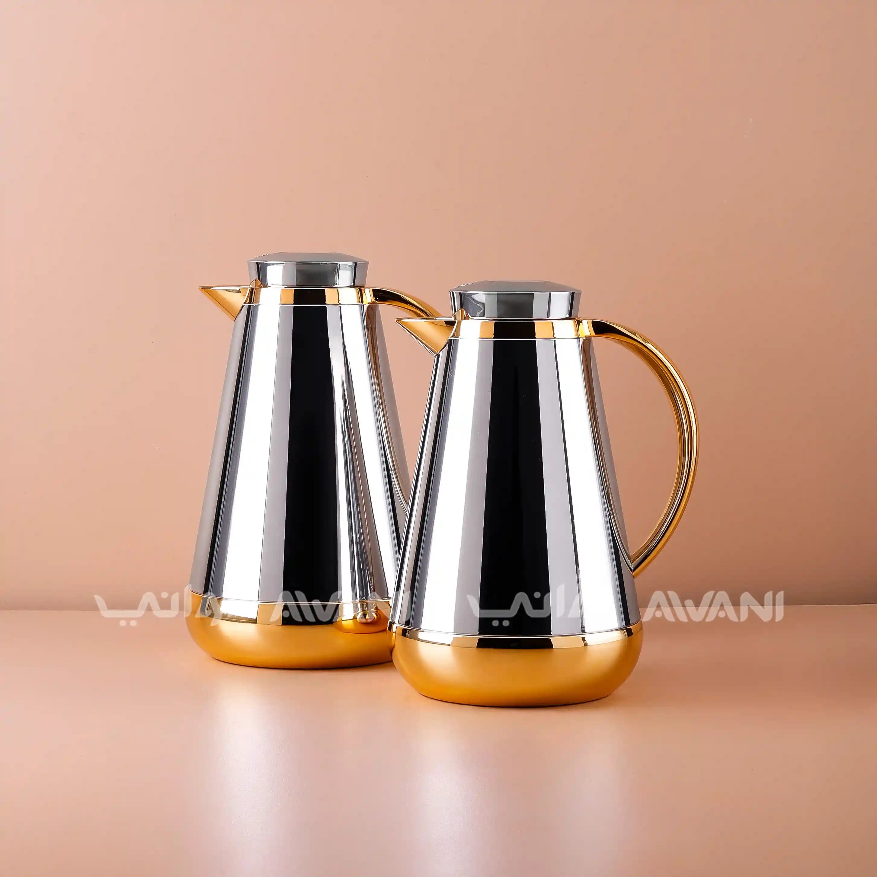 Stainless Steel Thermal Flask | 1L & 0.75L | Silver and Gold