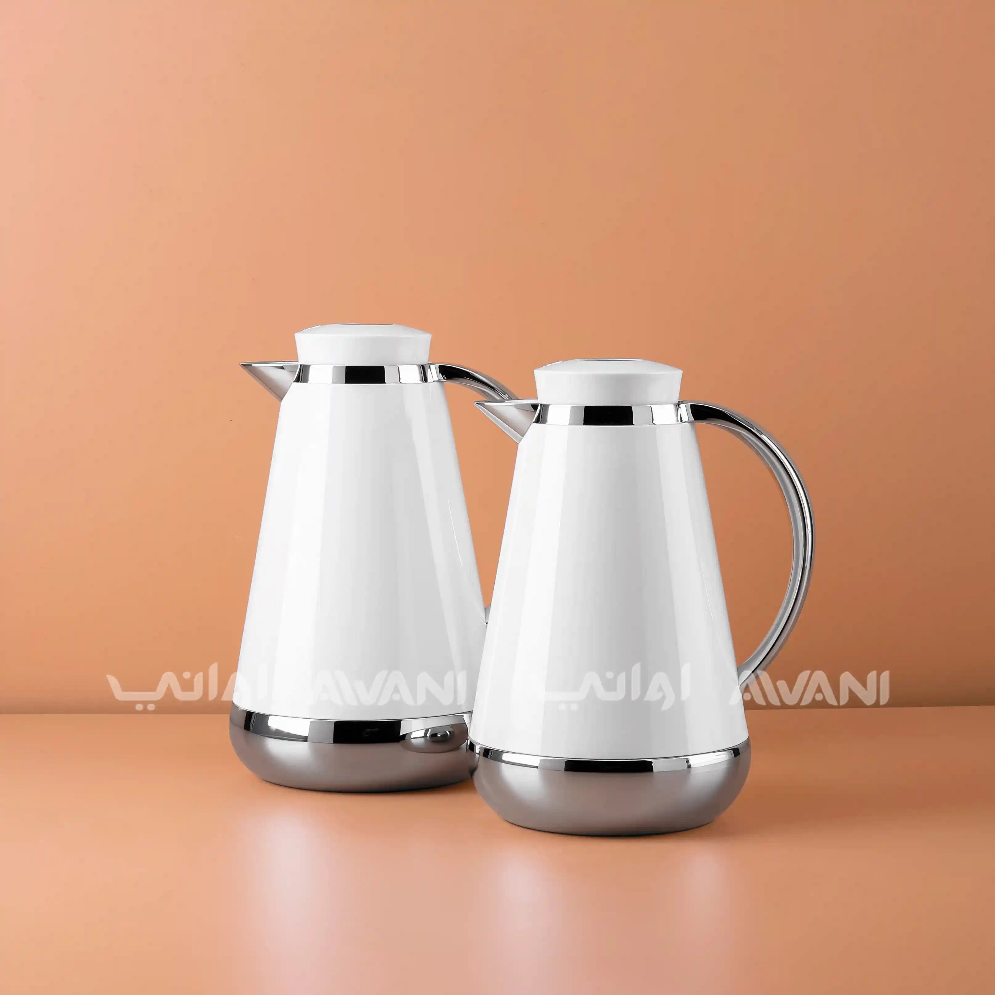 Stainless Steel Thermal Flask | 1L & 0.75L | White and Silver