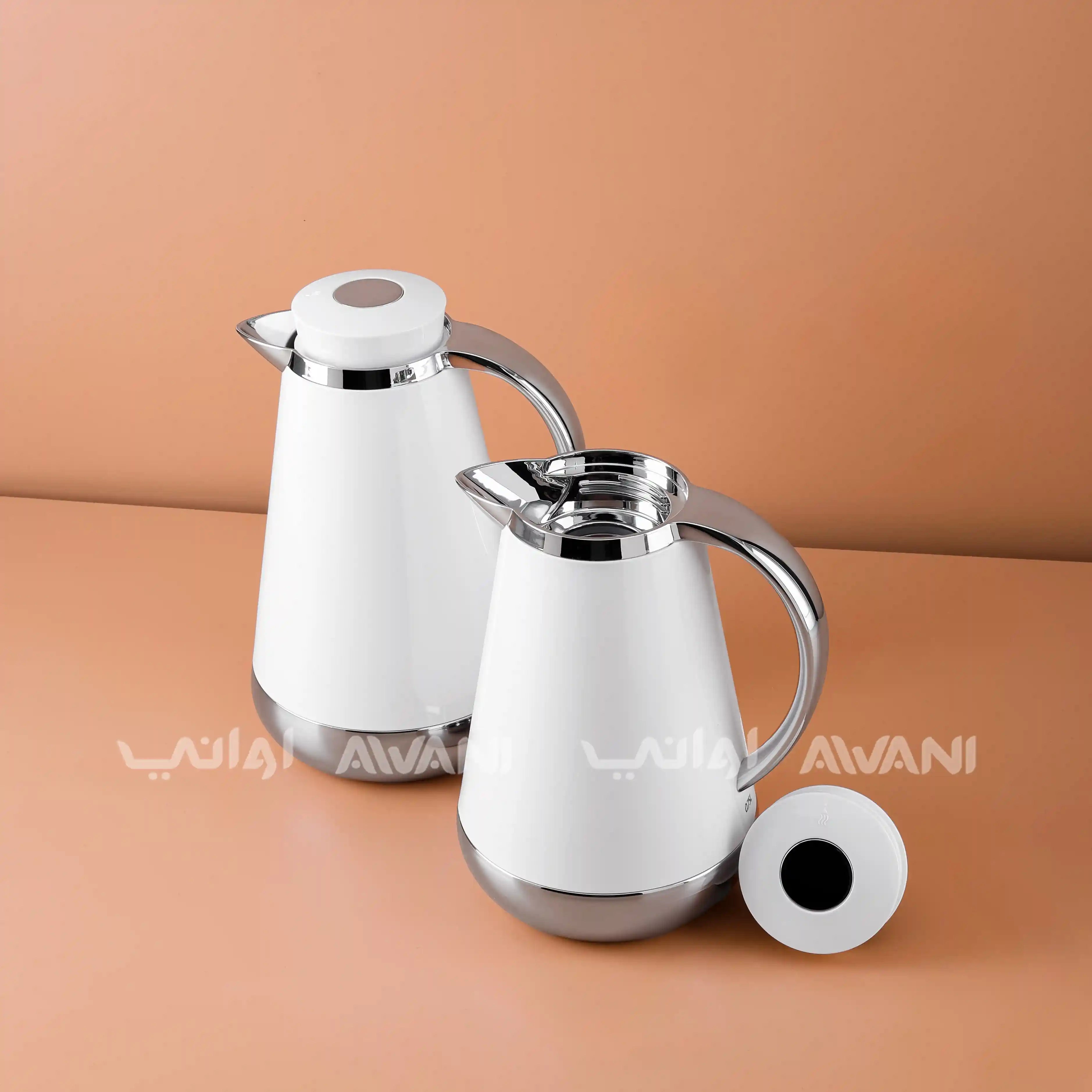 Stainless Steel Thermal Flask  | 1L & 0.75L | White and Silver