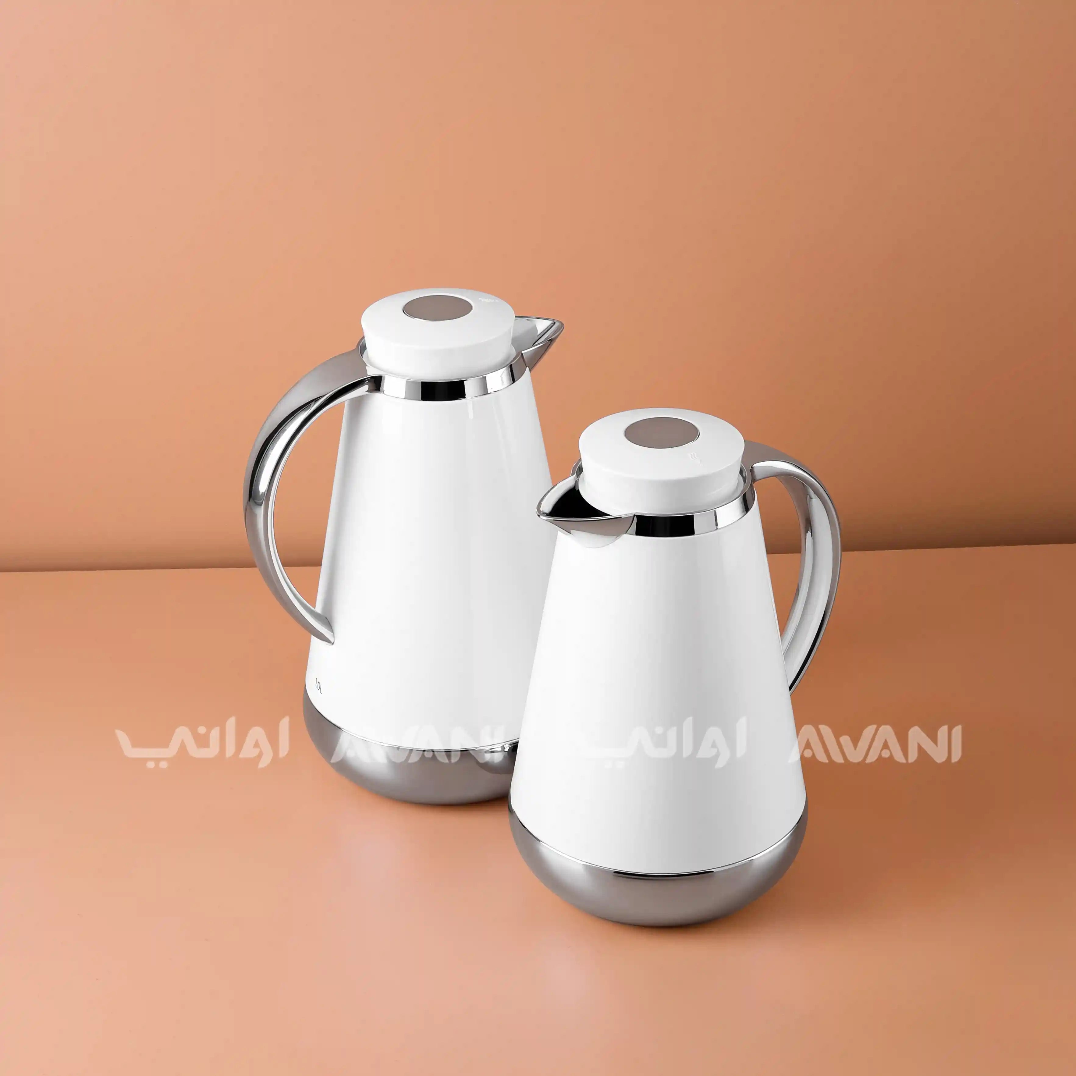 Stainless Steel Thermal Flask  | 1L & 0.75L | White and Silver