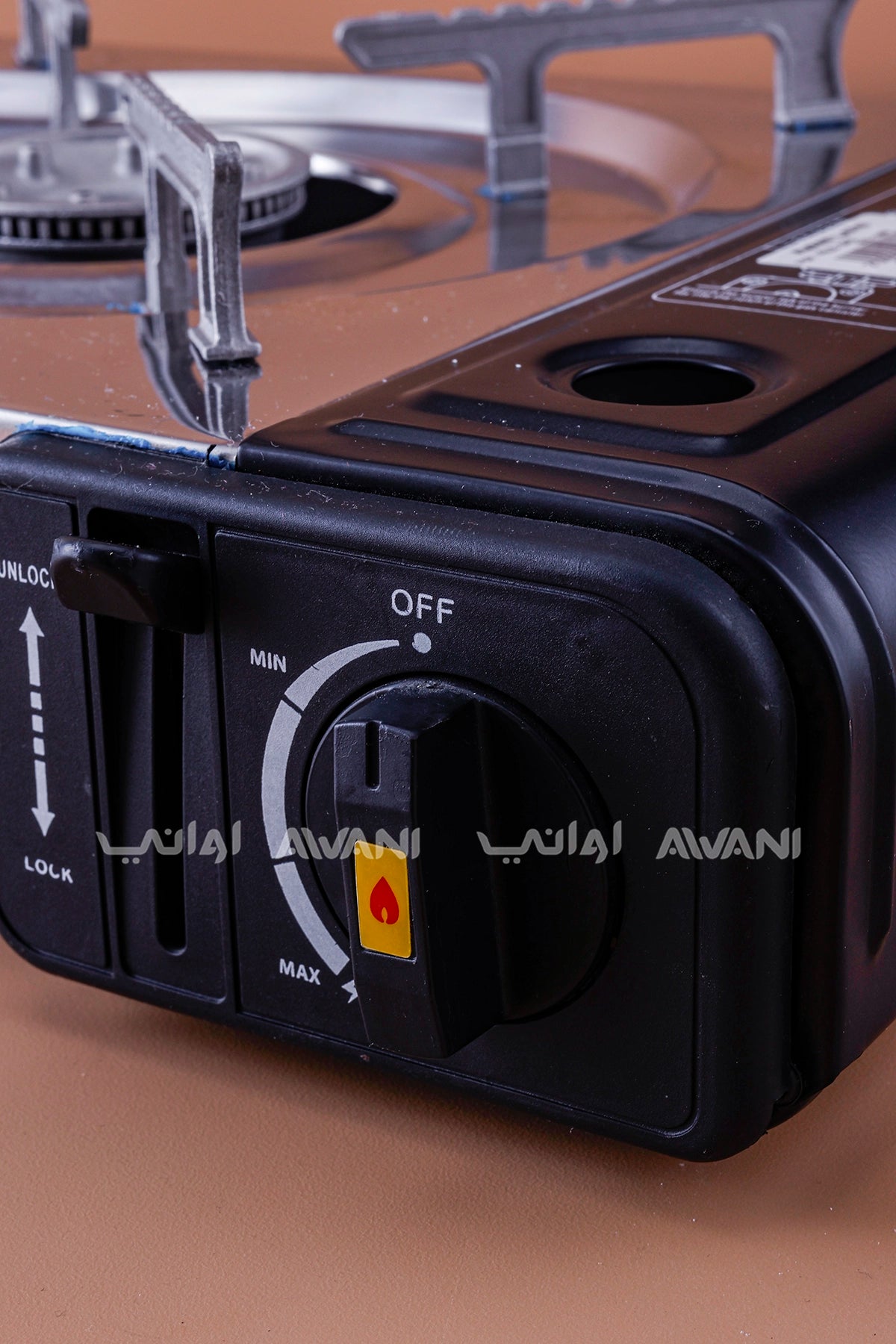 Portable Double Burner Butane Gas Stove - Black