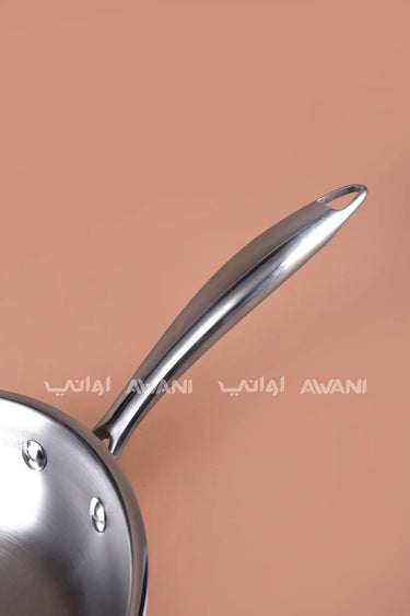 مقلاة طهي ستانلس ستيل 22 سم - مصقولة