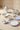 Floral 70pc Porcelain Dinnerware Set – Complete Service for Fine Dining Lavender Blossom & Gold Rim