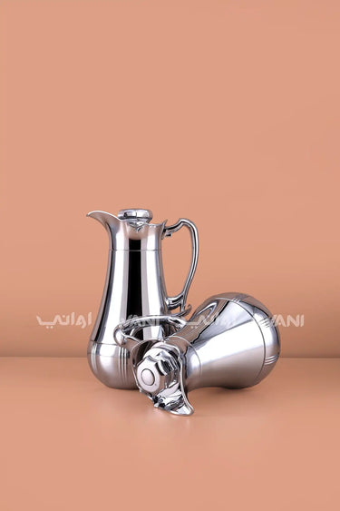 Luxury Silver Insulated Flask Set (1.0L & 0.7L)