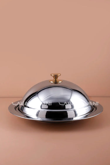 Stainless Steel Food Tray with Lid – Biryani & Mandi