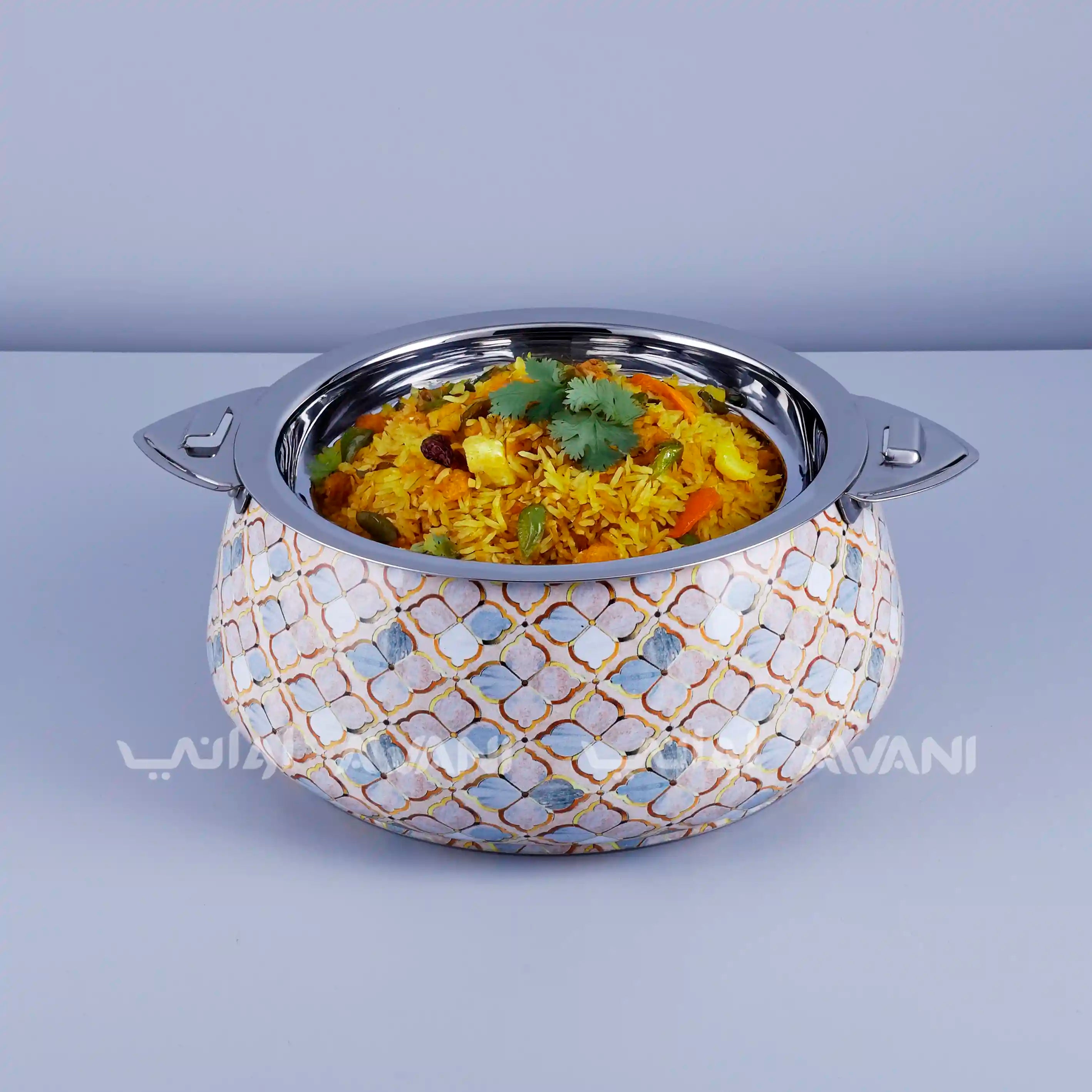 Mirna Marble and Multicolor Hotpot Stainless steel - 2000 ML