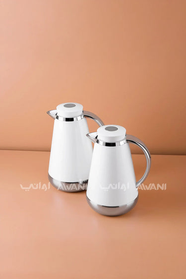 Stainless Steel Thermal Flask | 1L & 0.75L | White and Silver
