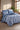 Twist Home Textile 7-Piece Floral Printed Comforter Set – Denim Blue
