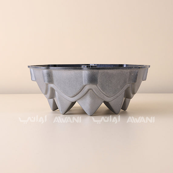 Non-Stick Geometric Bundt Cake Pan – Gray Speckled