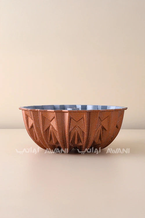 Non-Stick Geometric Bundt Cake Pan – Brown Speckled