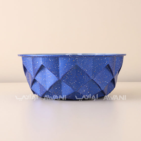 Non-Stick Geometric Bundt Cake Pan – Blue Speckled
