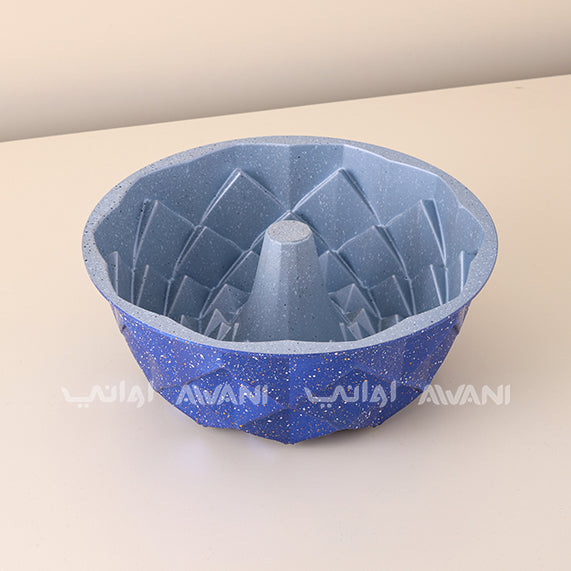 Non-Stick Geometric Bundt Cake Pan – Blue Speckled