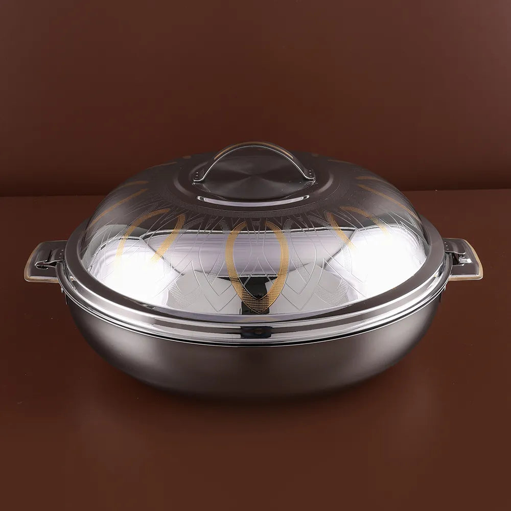 40 CM Silver & Gold Stainless Steel Hotpot