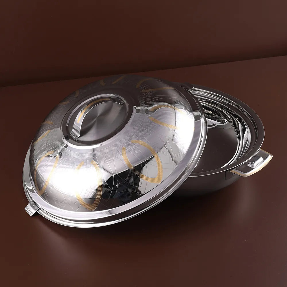 40 CM Silver & Gold Stainless Steel Hotpot