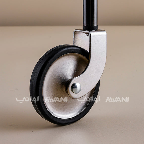 Stainless Steel Utility Trolley with Two Shelves -  Silver