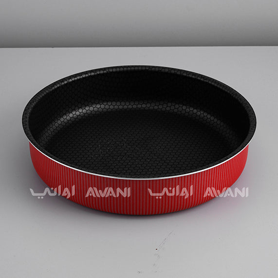 Baking Pan | Oven Dish | Non-Stick Coating | Heat Diffusion | Easy Cleaning | Red - 25 Cm