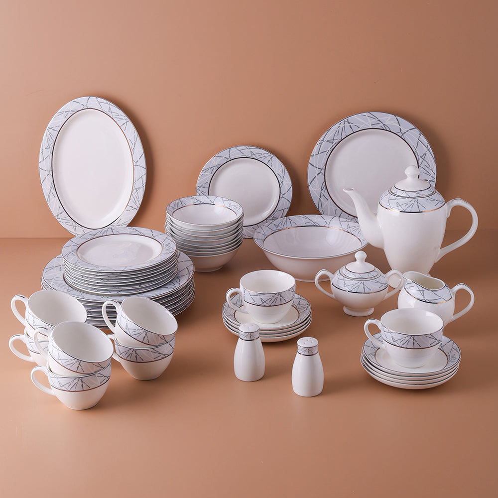 47-Piece Fine Bone China Dinner Set