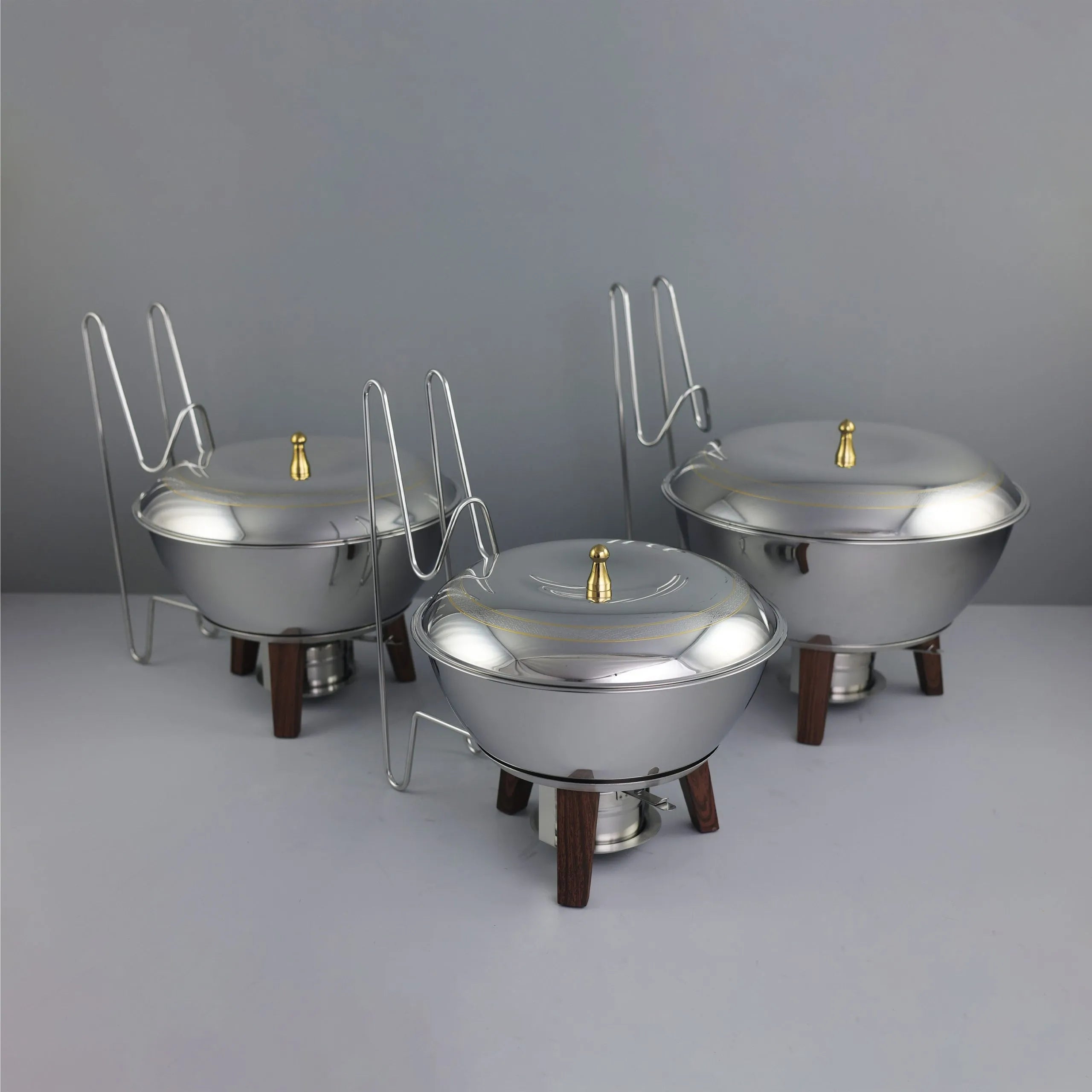 CHAFER WITH WOOD STAND