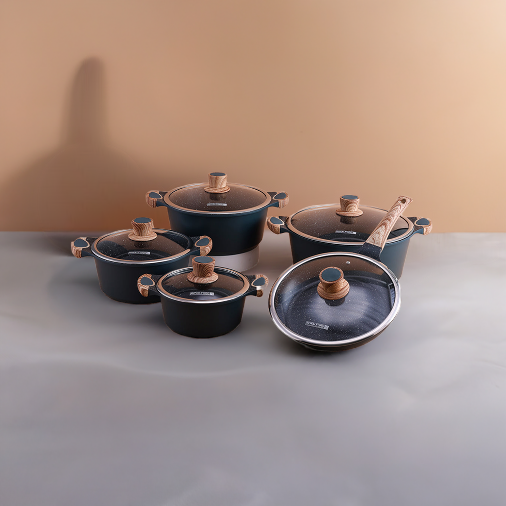 10-Piece Granite-Coated Die-Cast Cookware Set