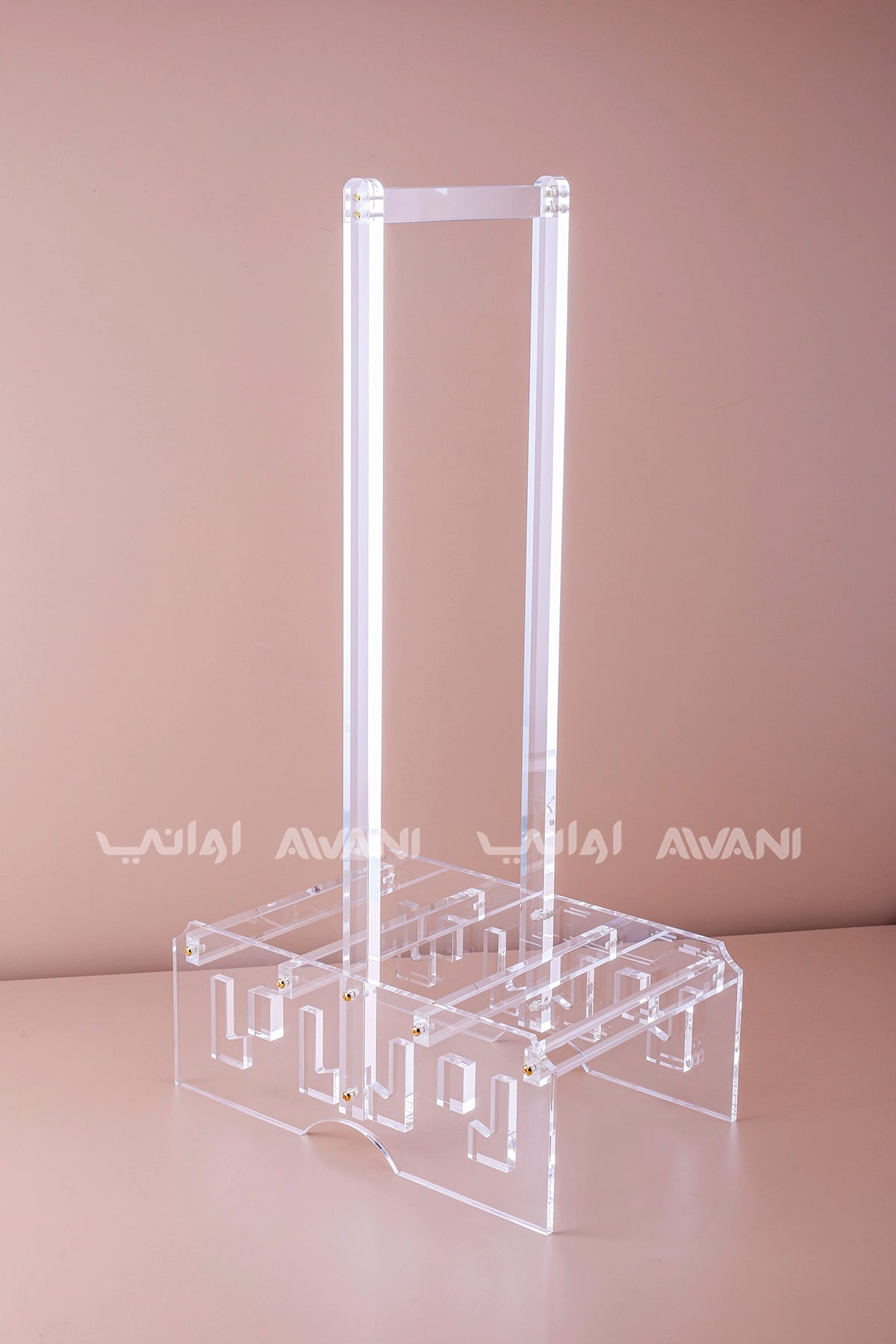 Acrylic Foldable Table with Gold Accents - Rec