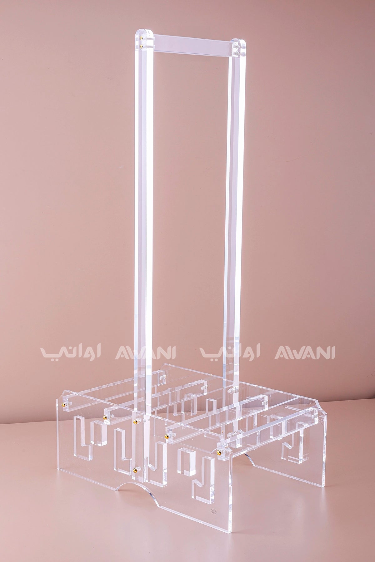 Acrylic Foldable Table with Gold - Round